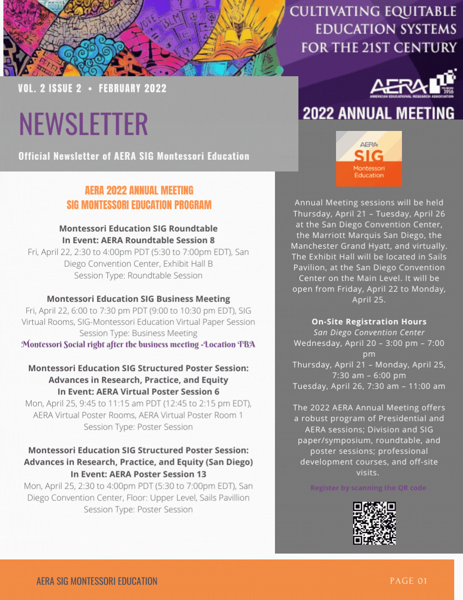 AERA SIG Montessori Education Newsletter-22022 (3)